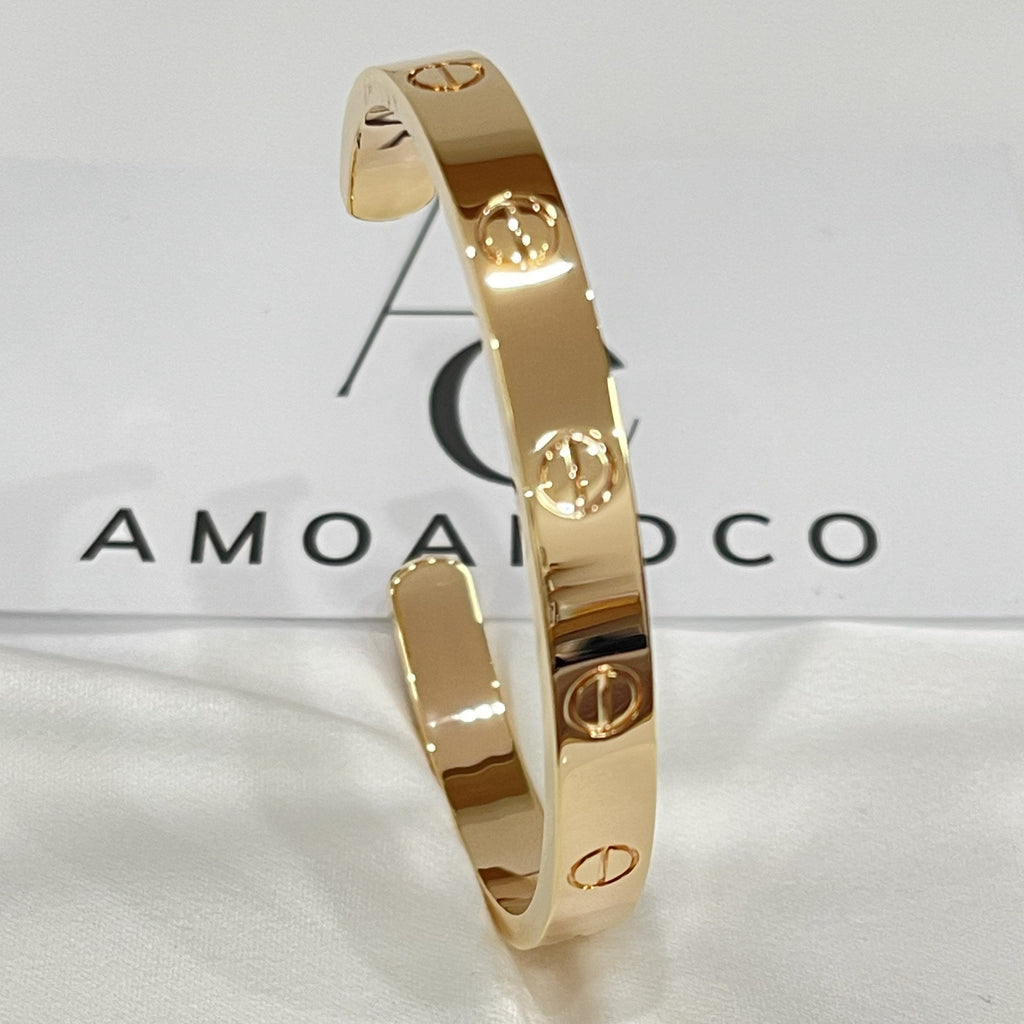 [LUXE JEWELRY] LOVE BRACELET 6.1MM OPEN CUFF