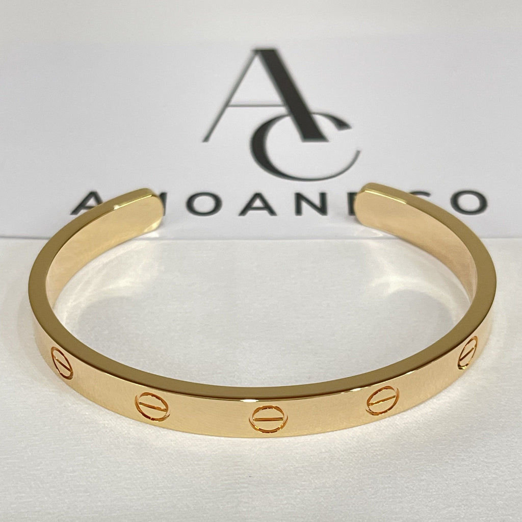 [LUXE JEWELRY] LOVE BRACELET 6.1MM OPEN CUFF