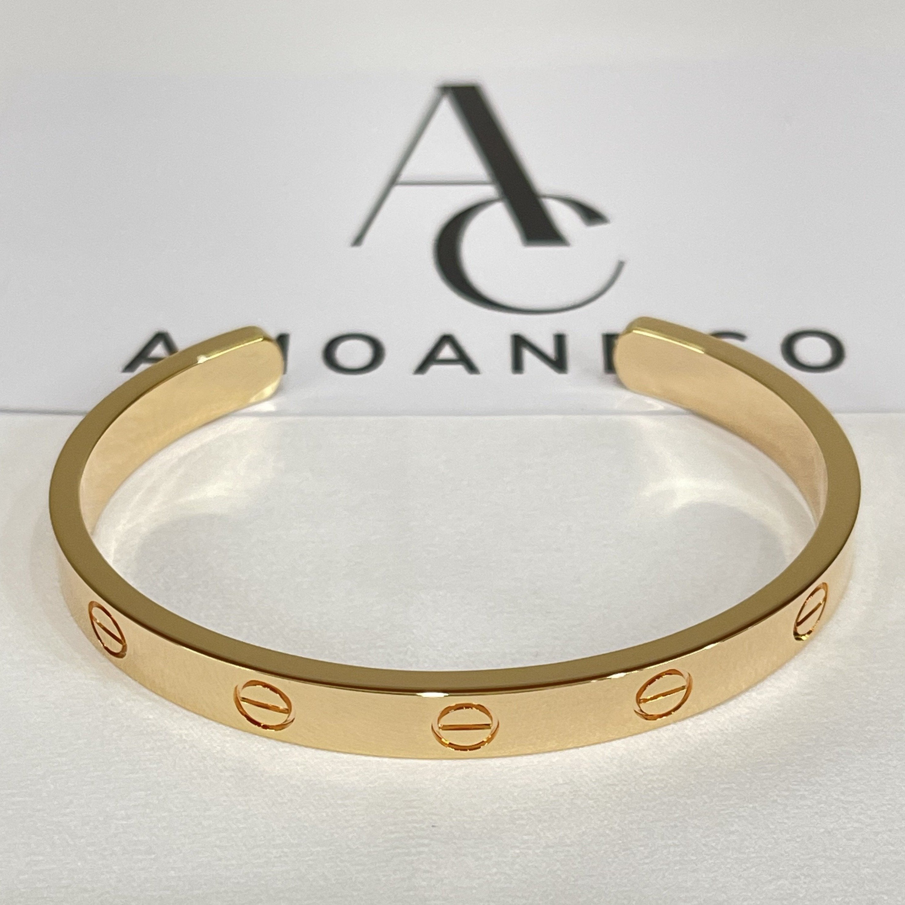 [LUXE JEWELRY] LOVE BRACELET 6.1MM OPEN CUFF