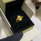 [LUXE JEWELRY]CLOVER RIVERSIBLE RING GOLD COLLECTION