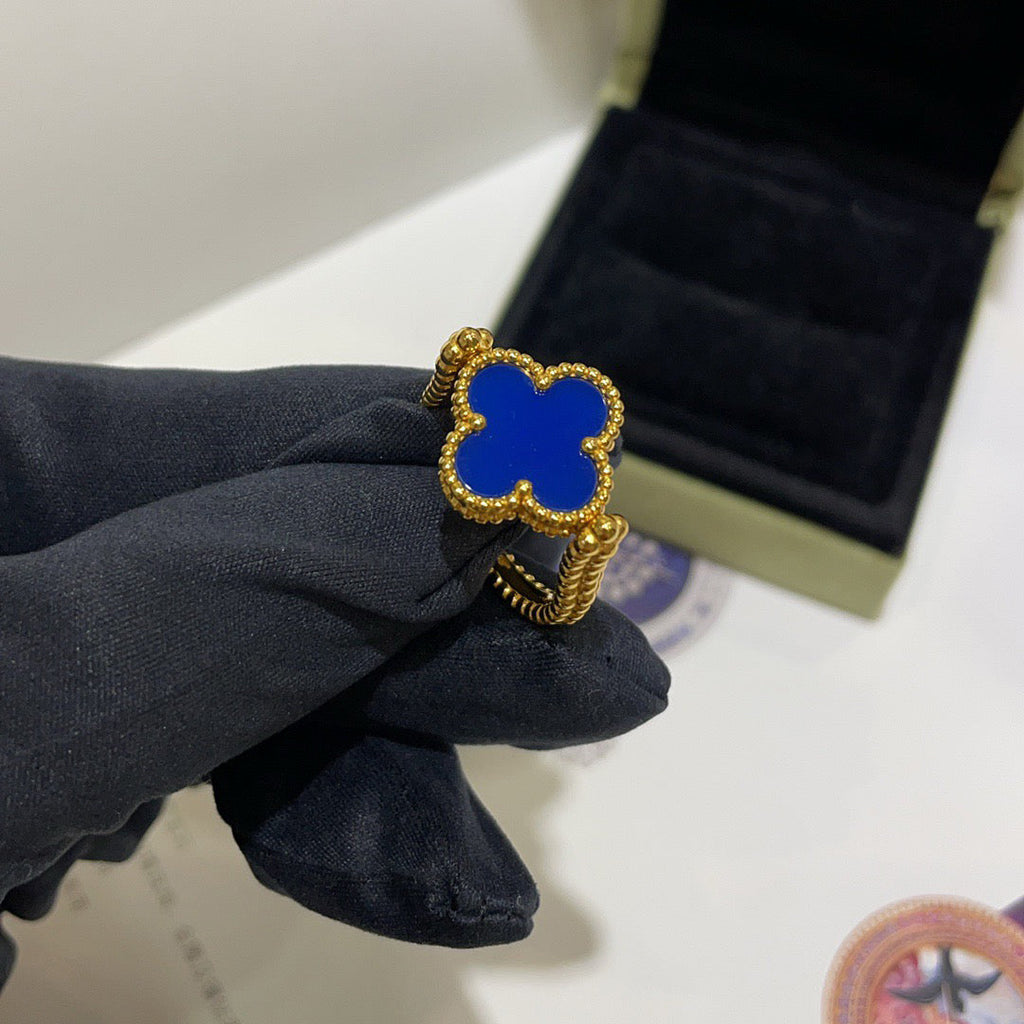 [LUXE JEWELRY]CLOVER RIVERSIBLE RING GOLD COLLECTION