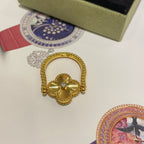 [LUXE JEWELRY]CLOVER RIVERSIBLE RING GOLD COLLECTION