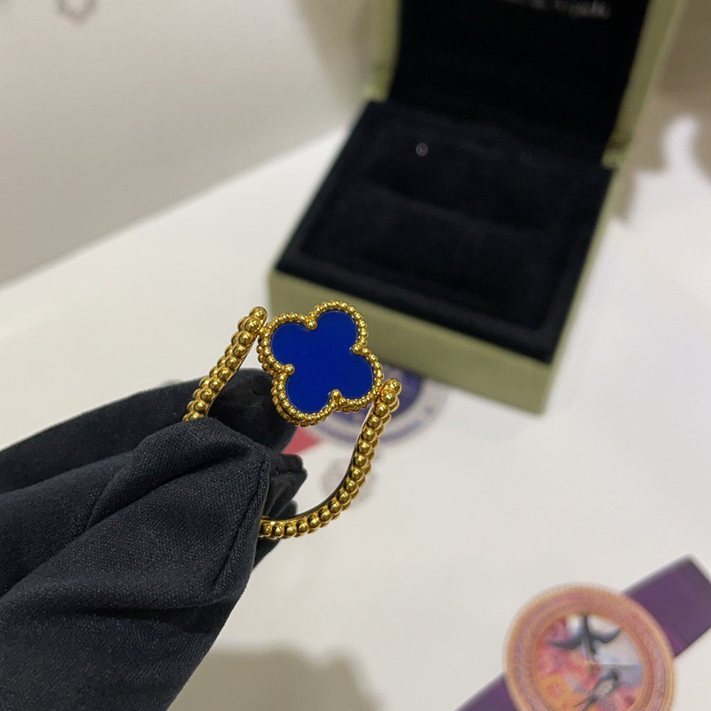 [LUXE JEWELRY]CLOVER RIVERSIBLE RING GOLD COLLECTION