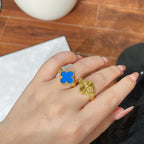 [LUXE JEWELRY]CLOVER RIVERSIBLE RING GOLD COLLECTION