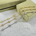 [LUXE JEWELRY]CLOVER 6 MOTIF DIAMOND LASER BRACELET