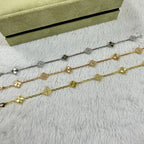 [LUXE JEWELRY]CLOVER 6 MOTIF DIAMOND LASER BRACELET