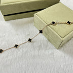 [LUXE JEWELRY]CLOVER 6 MOTIF  ONYXS BRACELET