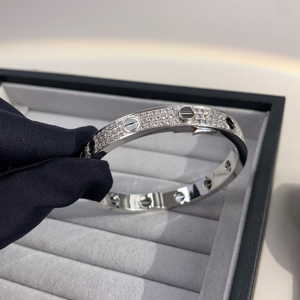 [LUXE JEWELRY] LOVE BRACELET 6.1MM DIAMOND-PAVED CERAMIC