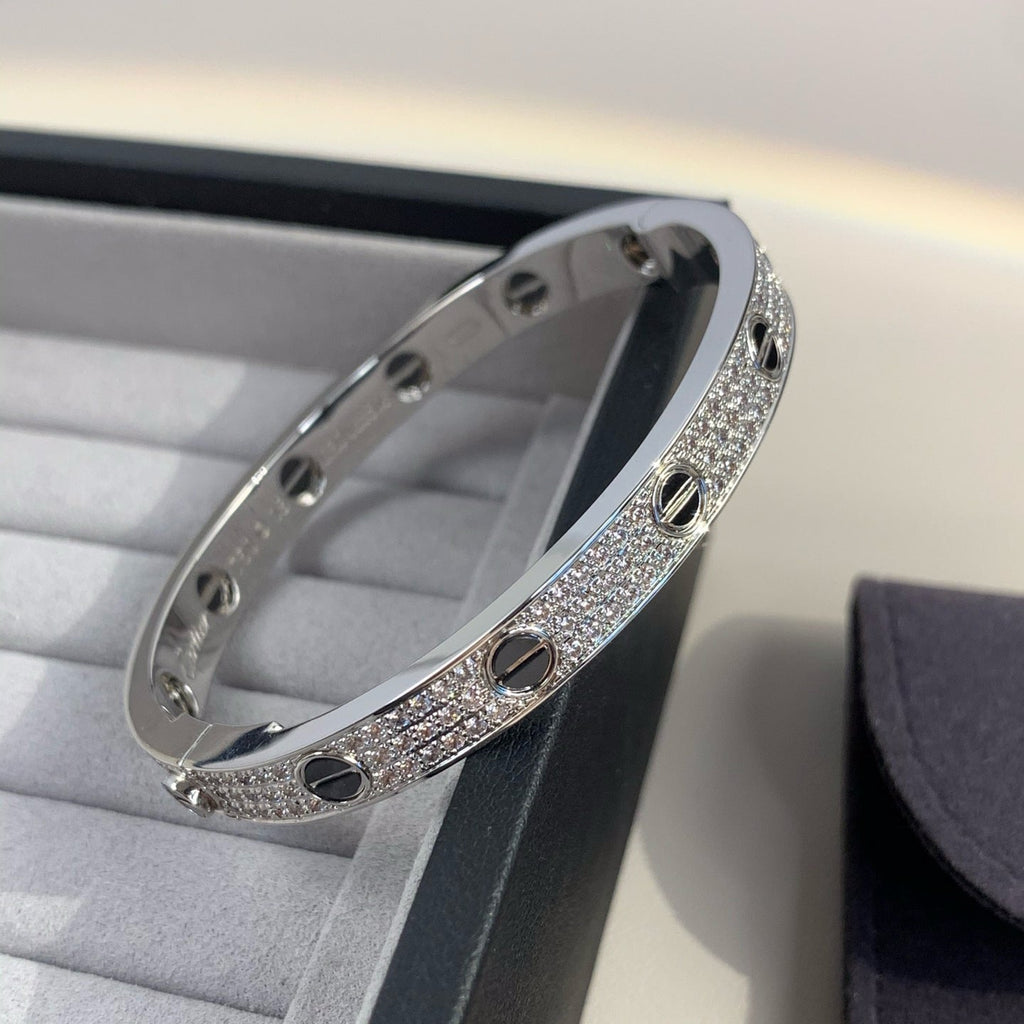[LUXE JEWELRY] LOVE BRACELET 6.1MM DIAMOND-PAVED CERAMIC