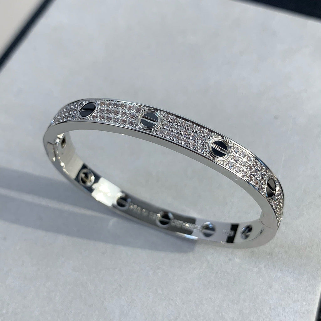 [LUXE JEWELRY] LOVE BRACELET 6.1MM DIAMOND-PAVED CERAMIC