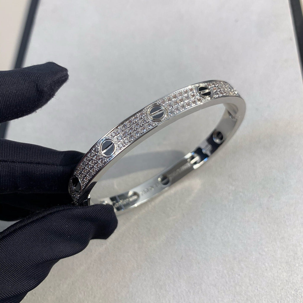 [LUXE JEWELRY] LOVE BRACELET 6.1MM DIAMOND-PAVED CERAMIC
