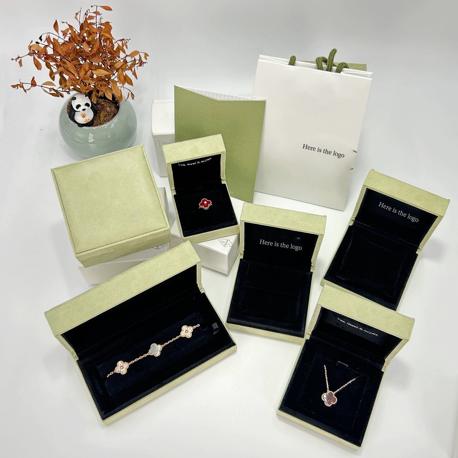[LUXE JEWELRY]CLOVER 15MM SINGLE FLOWER NECKLACE COLLECTION