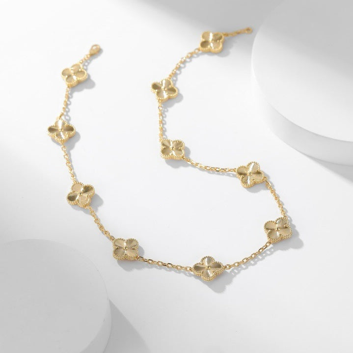 [LUXE JEWELRY]CLOVER 10 MOTIFS LASER NECKLACE