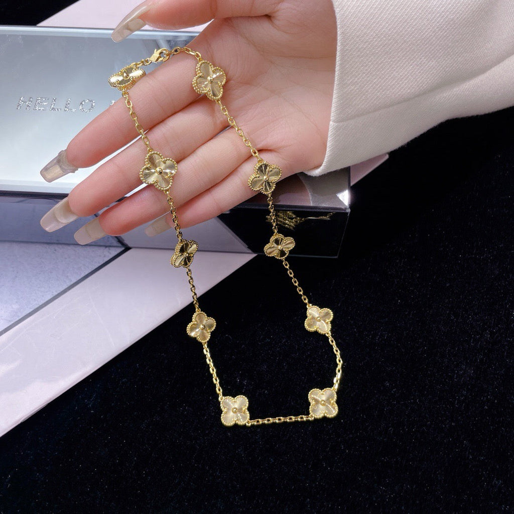 [LUXE JEWELRY]CLOVER 10 MOTIFS LASER NECKLACE