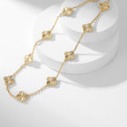 [LUXE JEWELRY]CLOVER 10 MOTIFS LASER NECKLACE