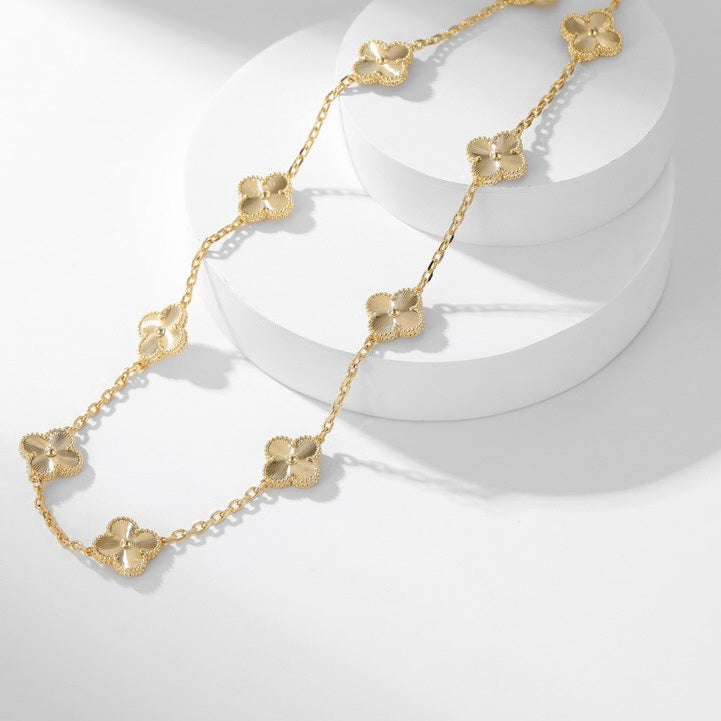 [LUXE JEWELRY]CLOVER 10 MOTIFS LASER NECKLACE