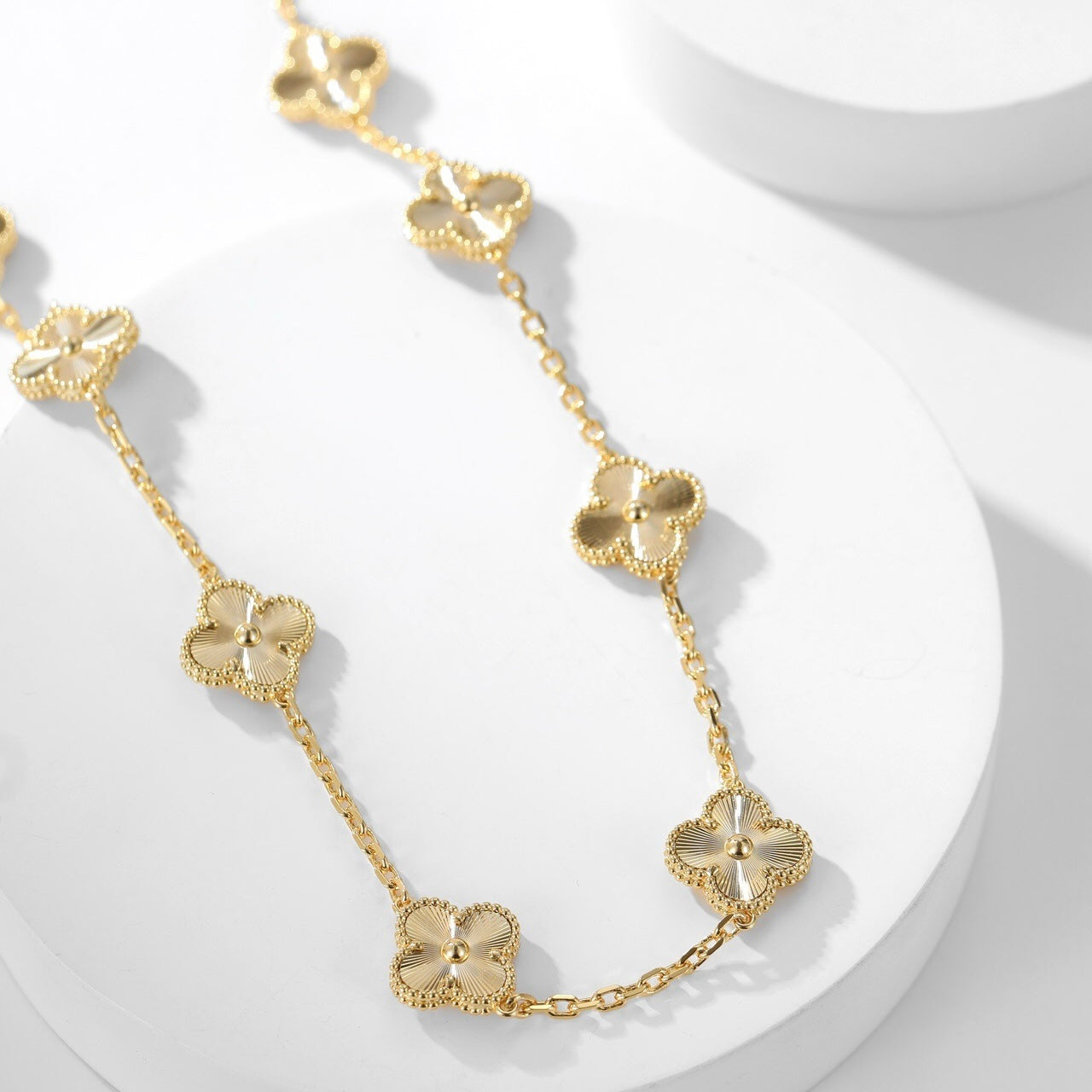 [LUXE JEWELRY]CLOVER 10 MOTIFS LASER NECKLACE
