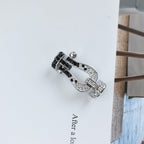 [LUXE JEWELRY]FORCE LARGE HORSESHOE BLACK WHITE DIAMOND BRACELET ROSE GOLD