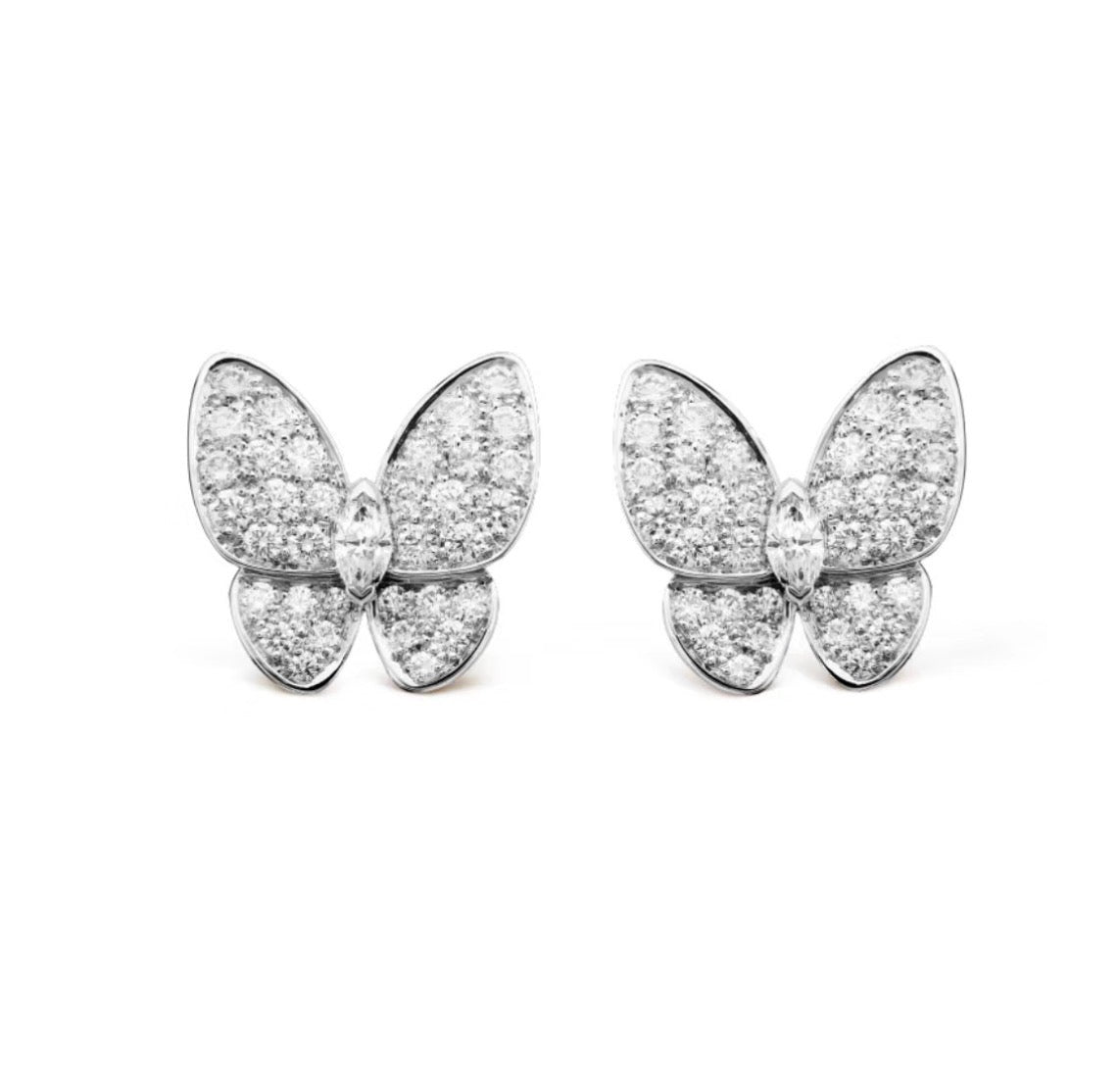 [LUXE JEWELRY]BUTTERFLY ALL DIAMOND EARRINGS