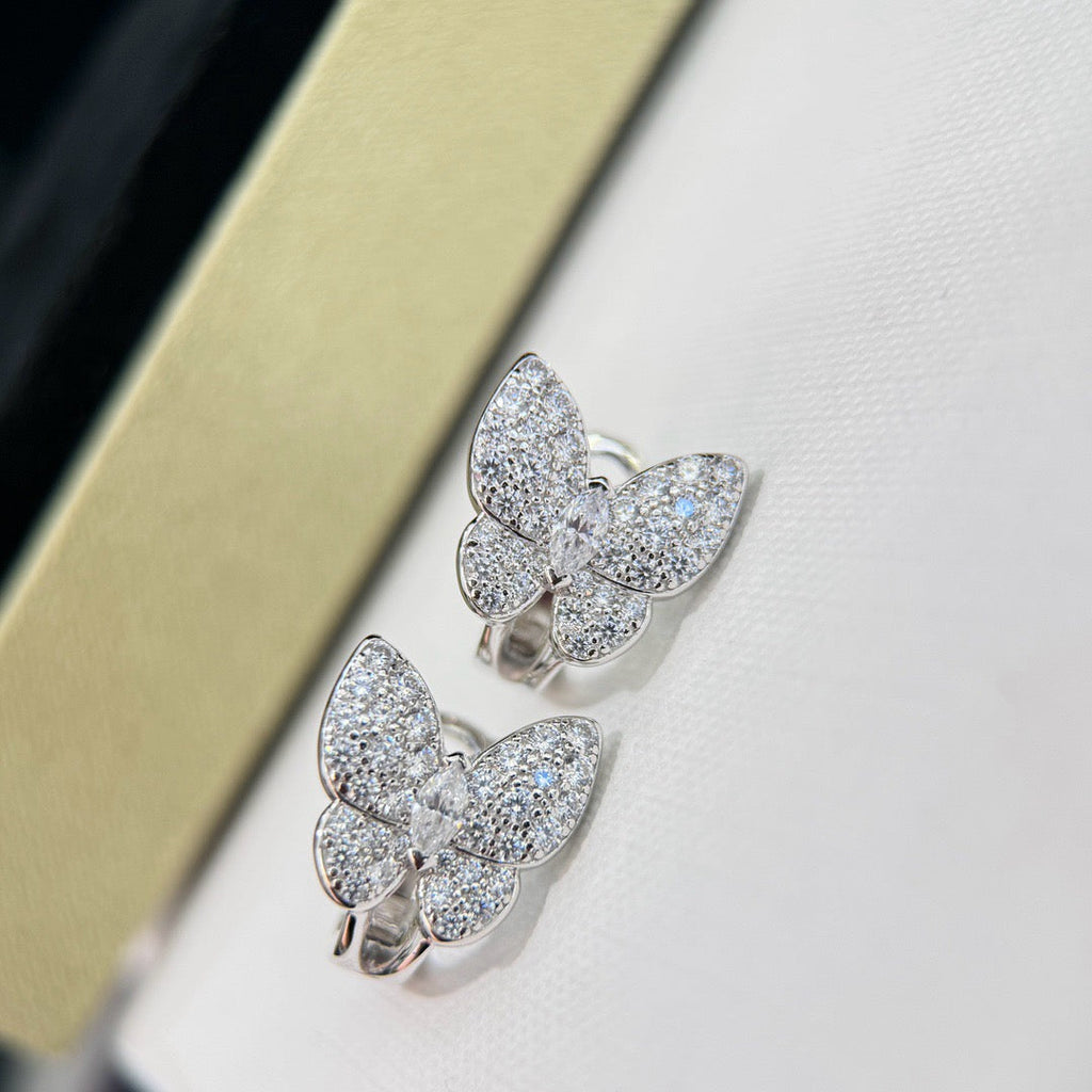 [LUXE JEWELRY]BUTTERFLY ALL DIAMOND EARRINGS