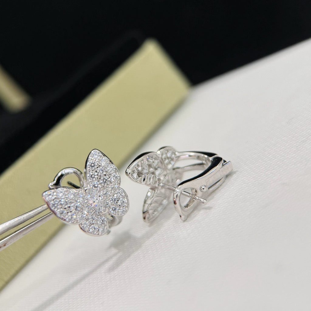 [LUXE JEWELRY]BUTTERFLY ALL DIAMOND EARRINGS
