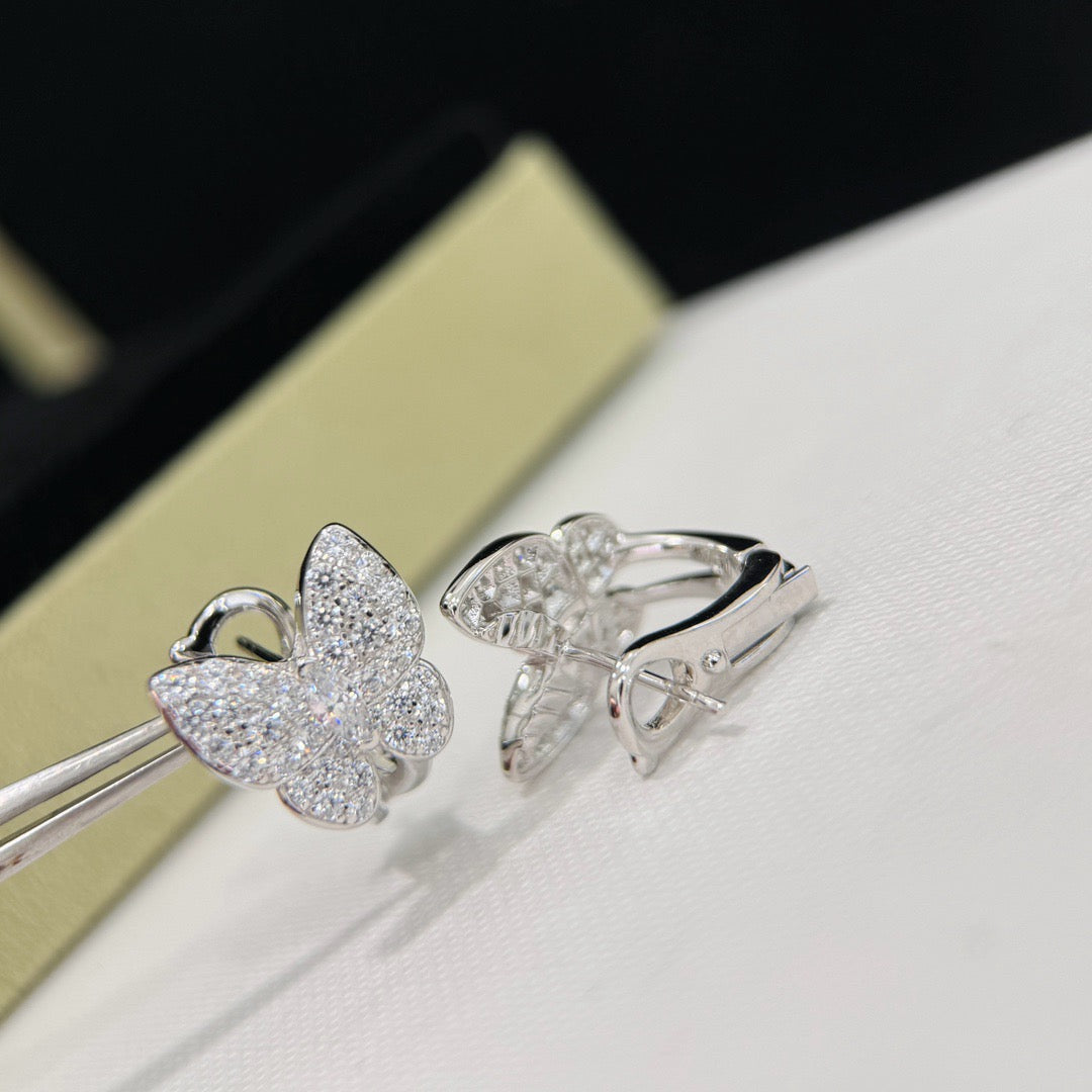 [LUXE JEWELRY]BUTTERFLY ALL DIAMOND EARRINGS
