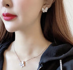 [LUXE JEWELRY]BUTTERFLY ALL DIAMOND EARRINGS