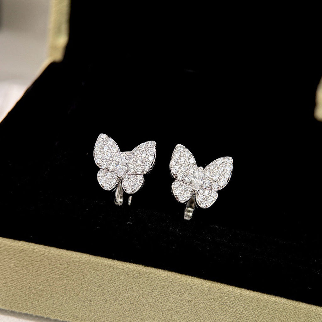[LUXE JEWELRY]BUTTERFLY ALL DIAMOND EARRINGS