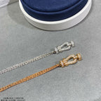 [LUXE JEWELRY]FORCE SMALL HORSESHOE  DIAMOND CHAIN ROPE BRACELET