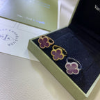 [LUXE JEWELRY]CLOVER  PURPLE VIOLET RING