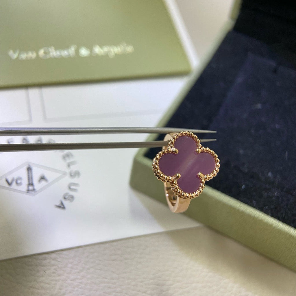[LUXE JEWELRY]CLOVER  PURPLE VIOLET RING