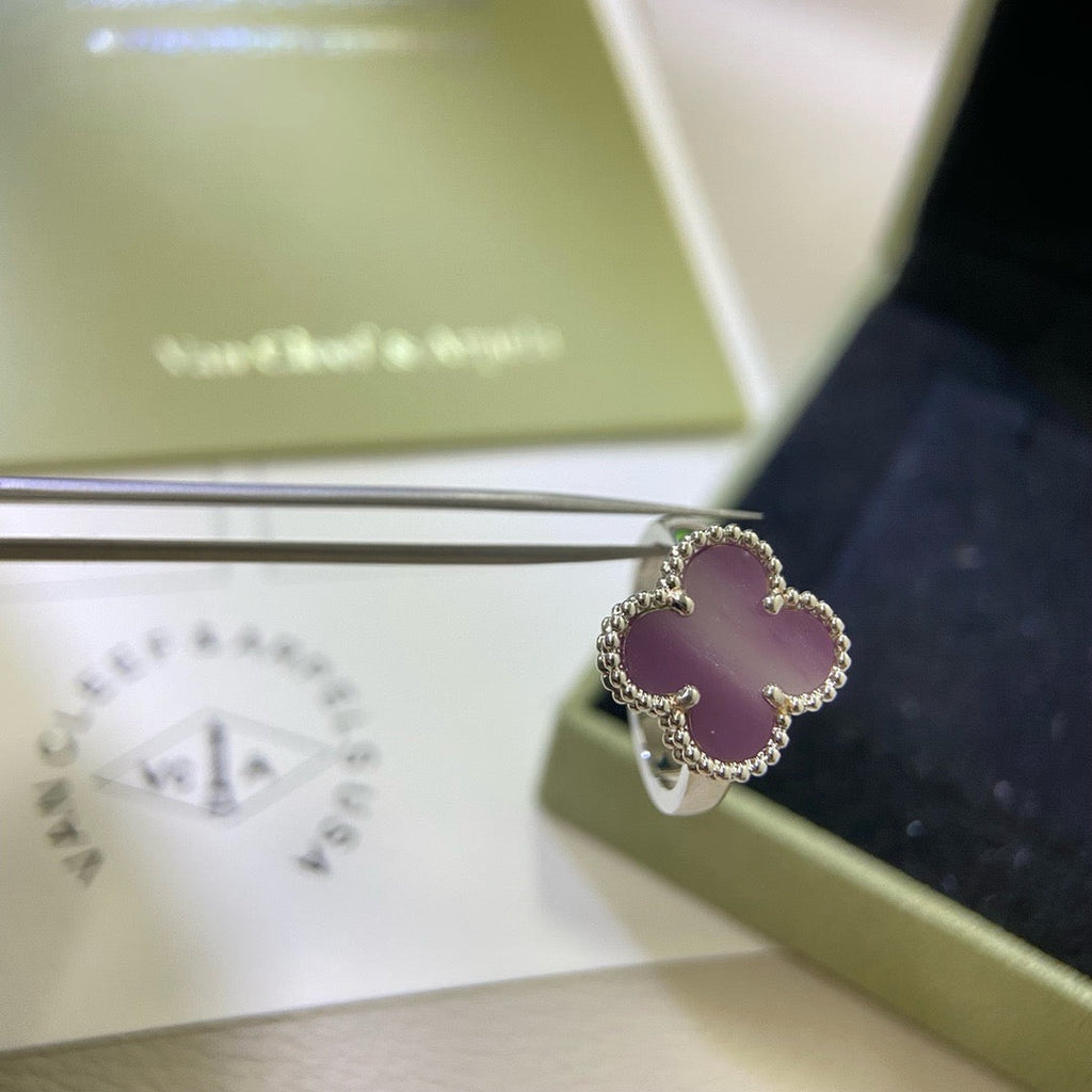 [LUXE JEWELRY]CLOVER  PURPLE VIOLET RING