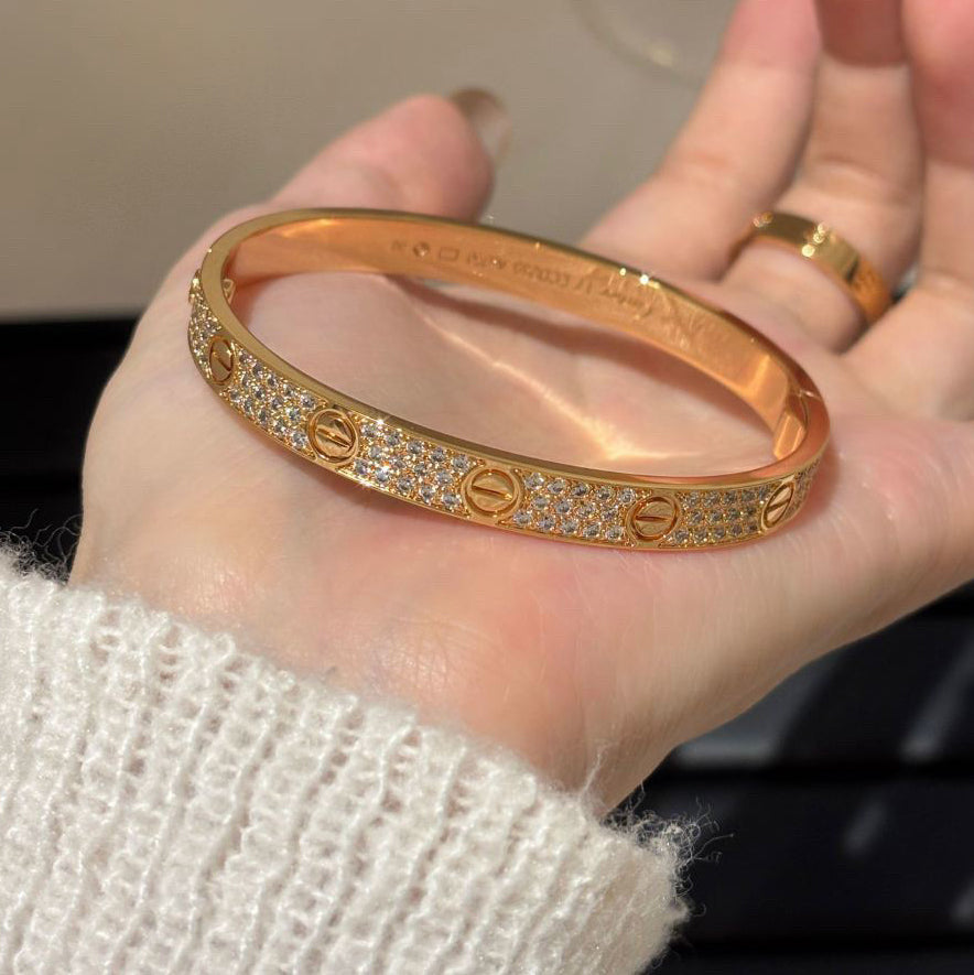 [LUXE JEWELRY] LOVE BRACELET 6.1MM DIAMOND-PAVED