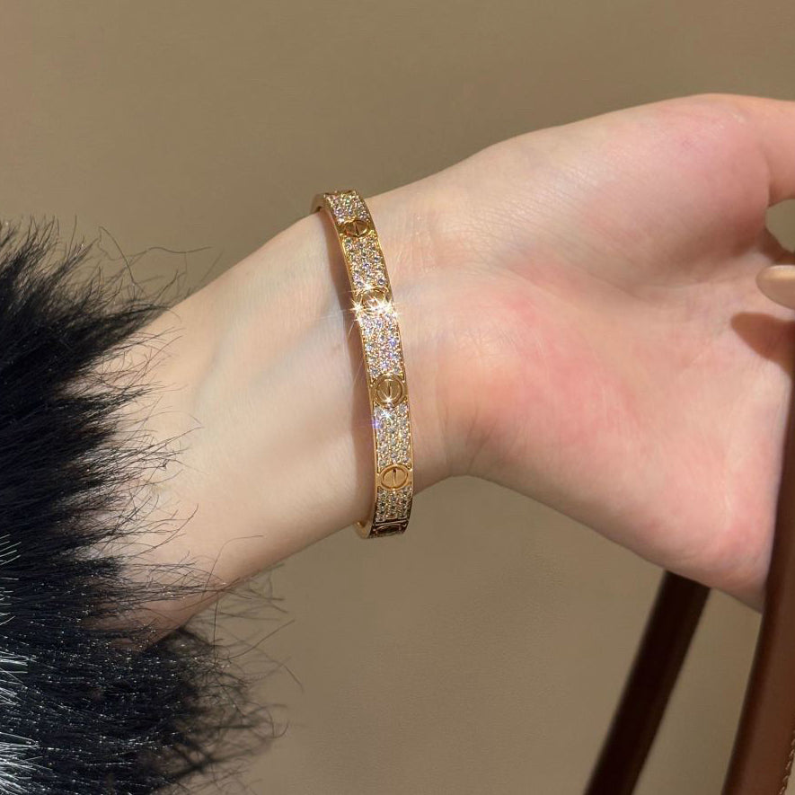 [LUXE JEWELRY] LOVE BRACELET 6.1MM DIAMOND-PAVED