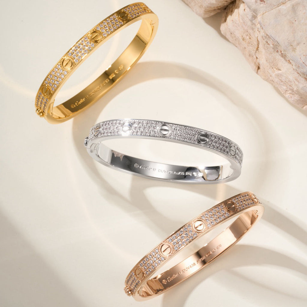 [LUXE JEWELRY] LOVE BRACELET 6.1MM DIAMOND-PAVED
