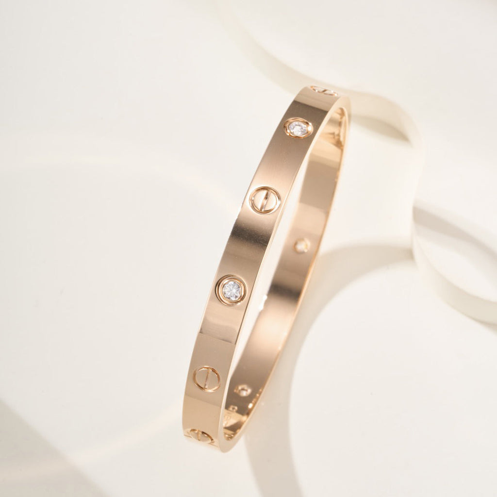 [LUXE JEWELRY] LOVE BRACELET 6.1MM 4 DIAMONDS