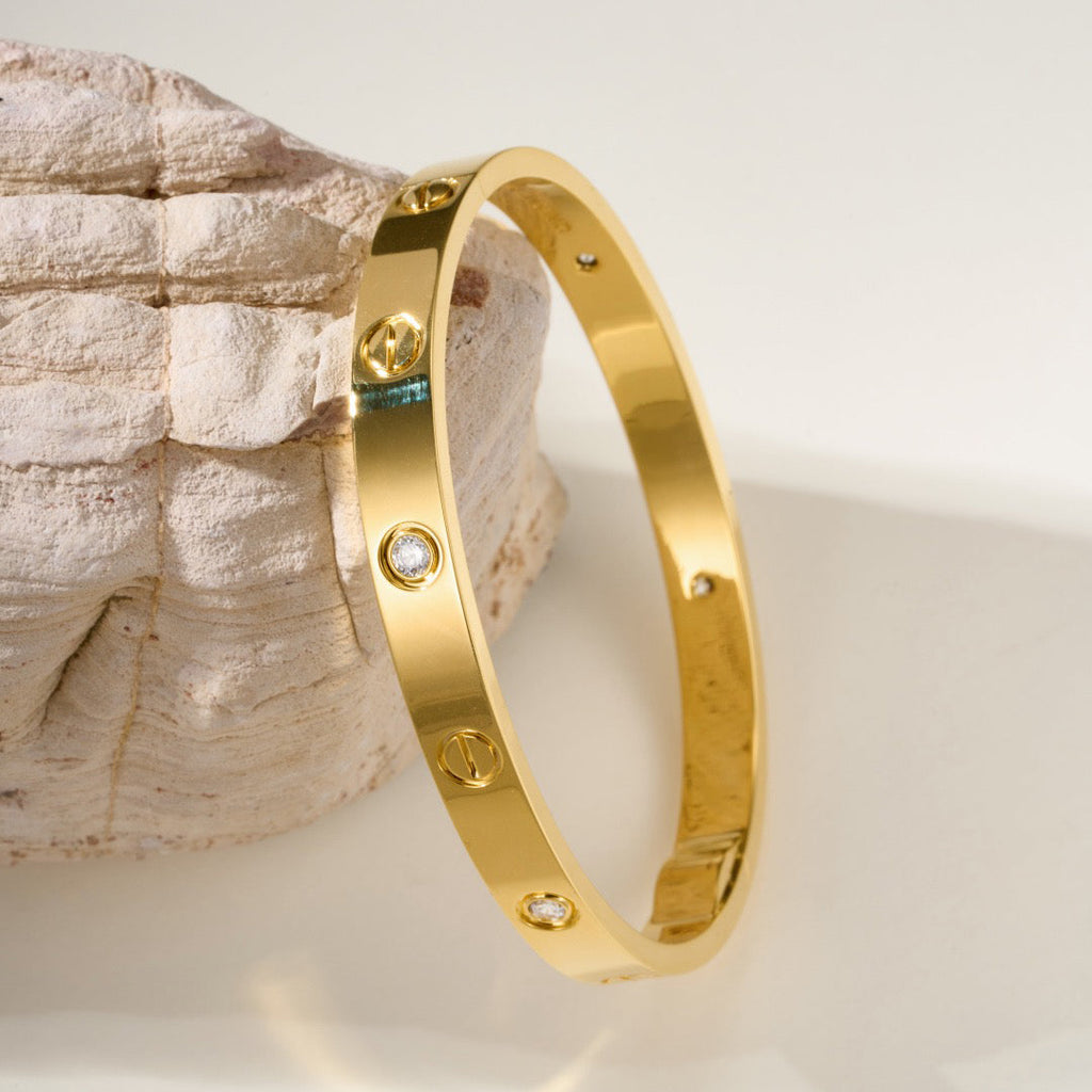 [LUXE JEWELRY] LOVE BRACELET 6.1MM 4 DIAMONDS
