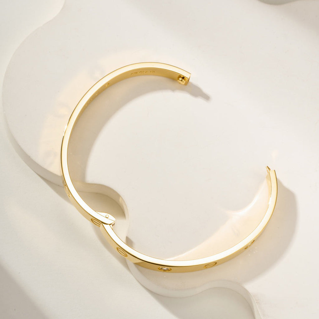 [LUXE JEWELRY] LOVE BRACELET 6.1MM 4 DIAMONDS