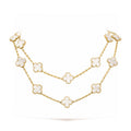 [LUXE JEWELRY]CLOVER 20 MOTIFS WHITE MOP NECKLACE