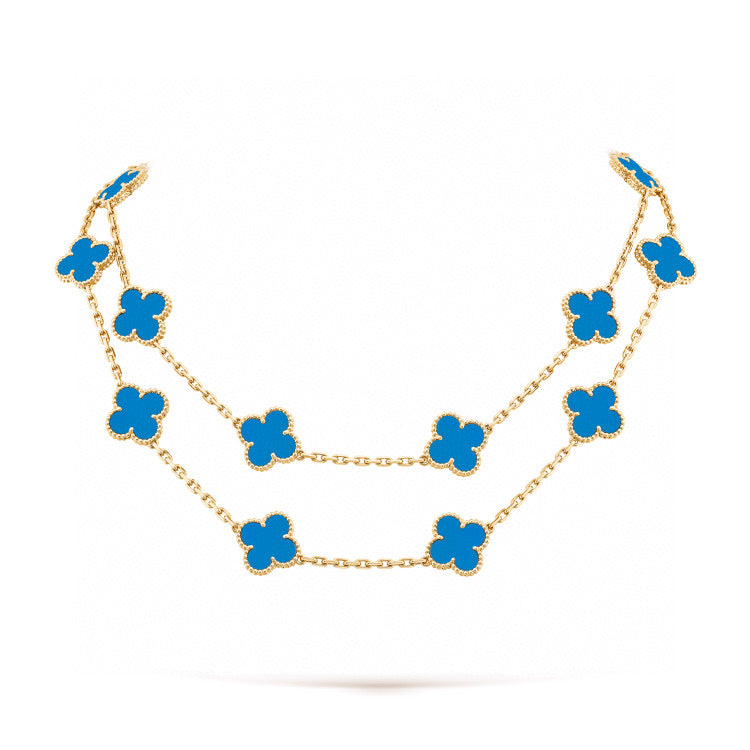 [LUXE JEWELRY]CLOVER 20 MOTIFS TURQUOISE GOLD
