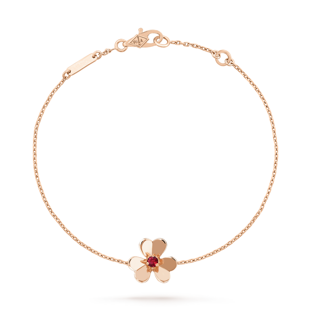 [LUXE JEWELRY]FRIVOLE GOLD FLOWER PINK MALACHITE BRACELET