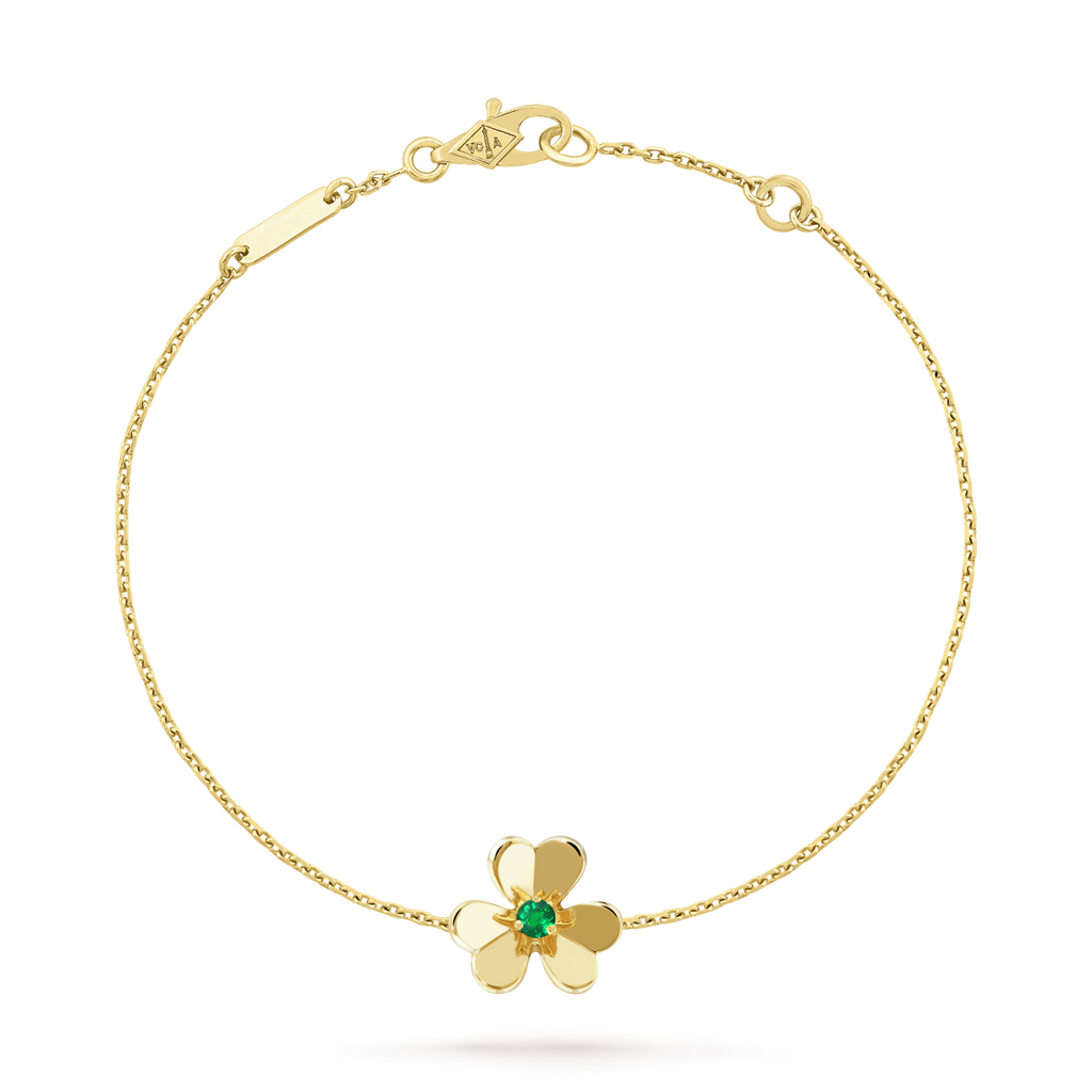 [LUXE JEWELRY]FRIVOLE GOLD FLOWER PINK MALACHITE BRACELET