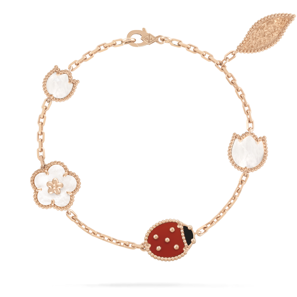 [LUXE JEWELRY]LUCKY SPRING 5 MOTIF BRACELET