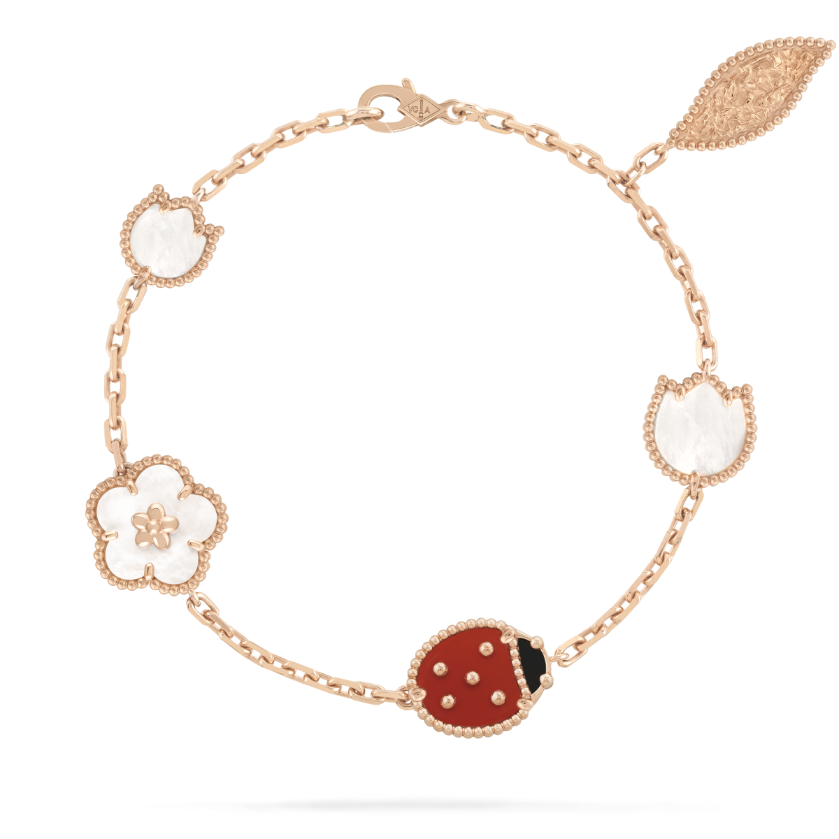 [LUXE JEWELRY]LUCKY SPRING 5 MOTIF BRACELET