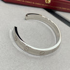 [LUXE JEWELRY] LOVE BRACELET 6.1MM 1 DIAMOND OPEN CUFF