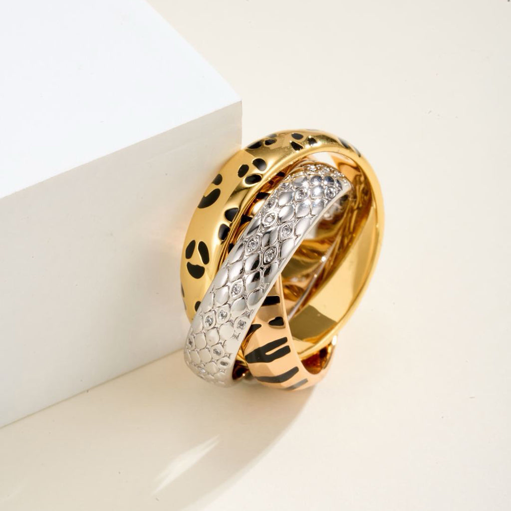 [LUXE] TRINITY  RING LEOPARD PRINT