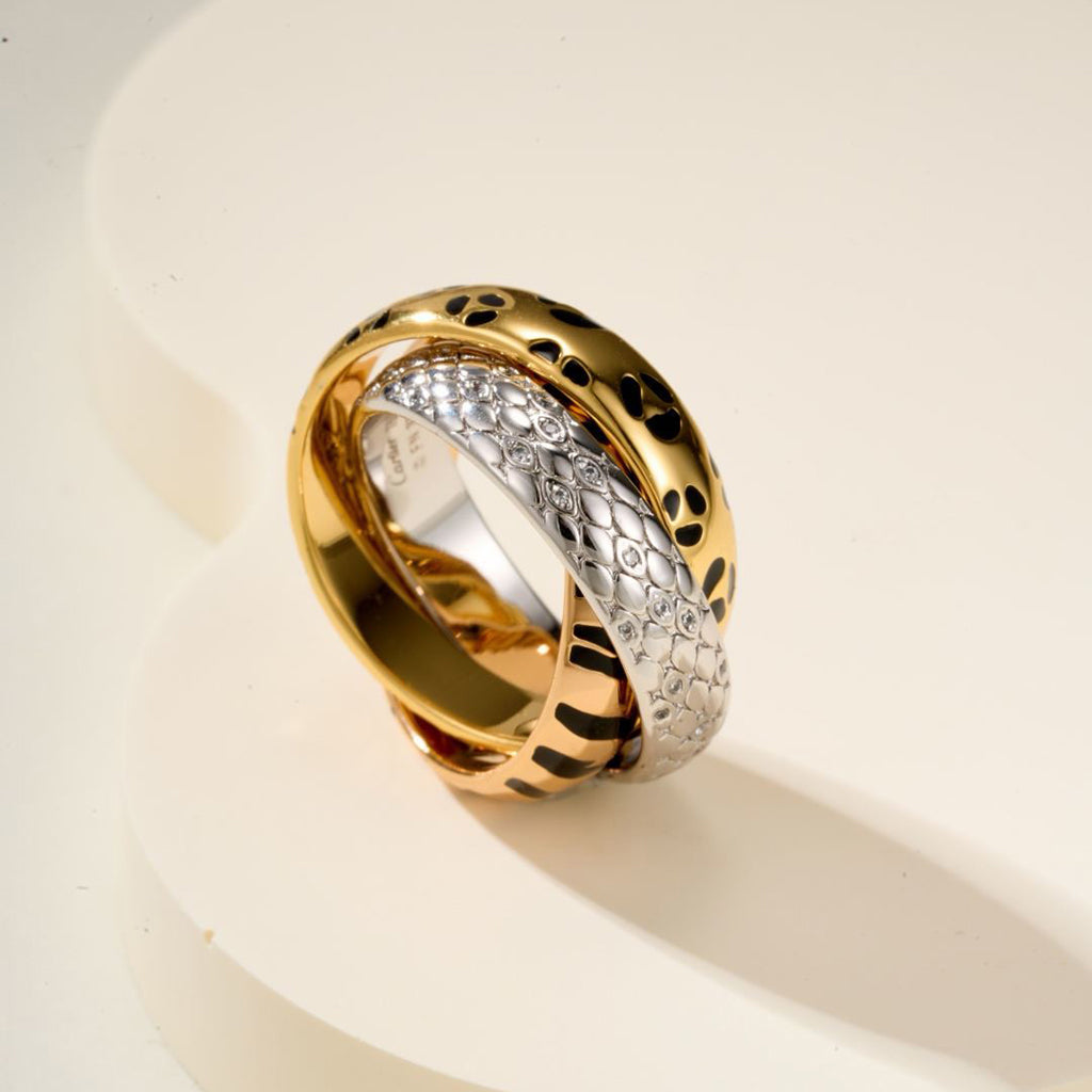 [LUXE] TRINITY  RING LEOPARD PRINT