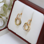 [LUXE JEWELRY] TRINITY HALF DIAMOND  EARRINGS