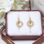 [LUXE JEWELRY] TRINITY HALF DIAMOND  EARRINGS