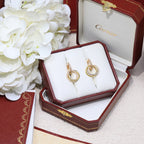 [LUXE JEWELRY] TRINITY HALF DIAMOND  EARRINGS